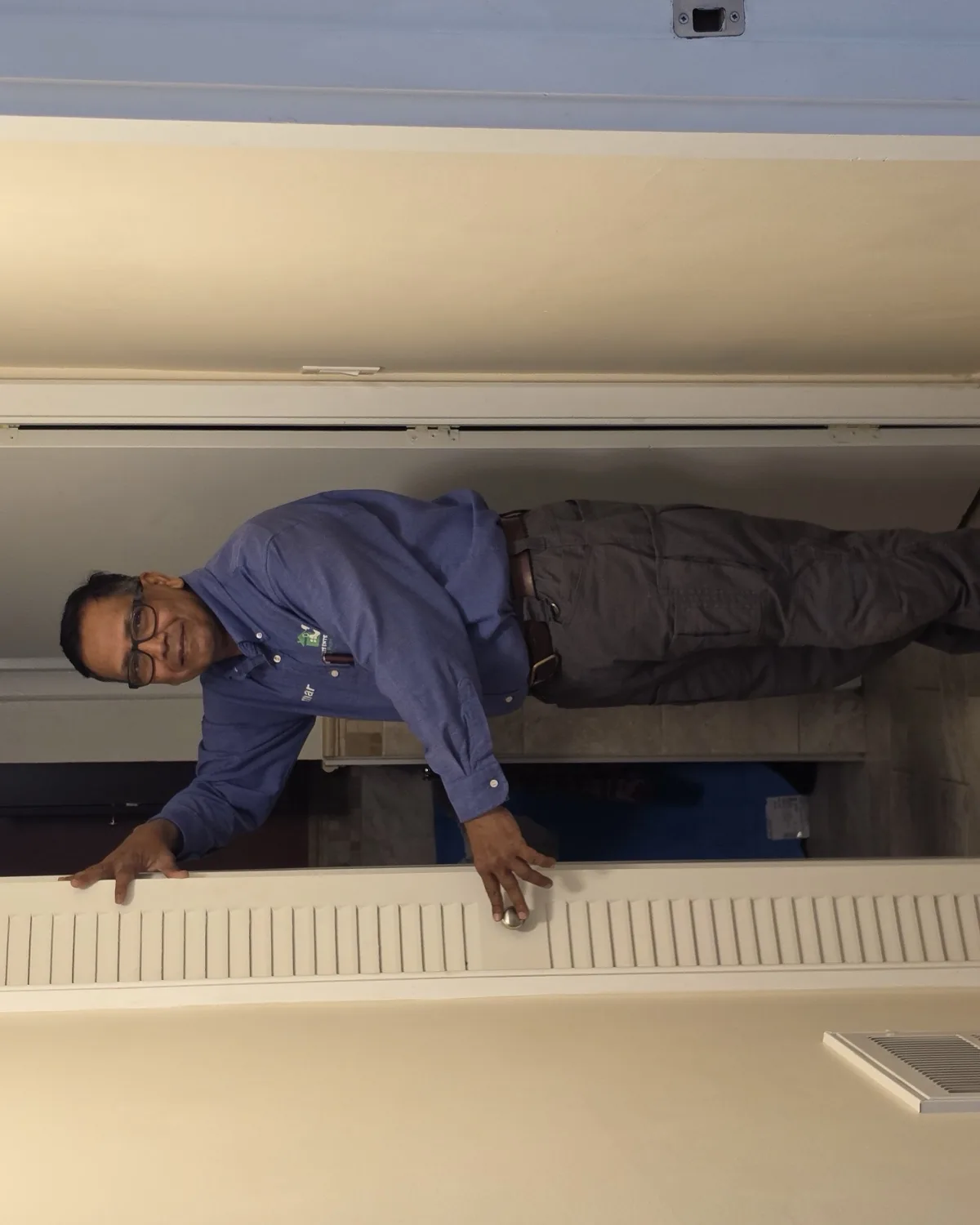 Omar Rohoman inspecting a home