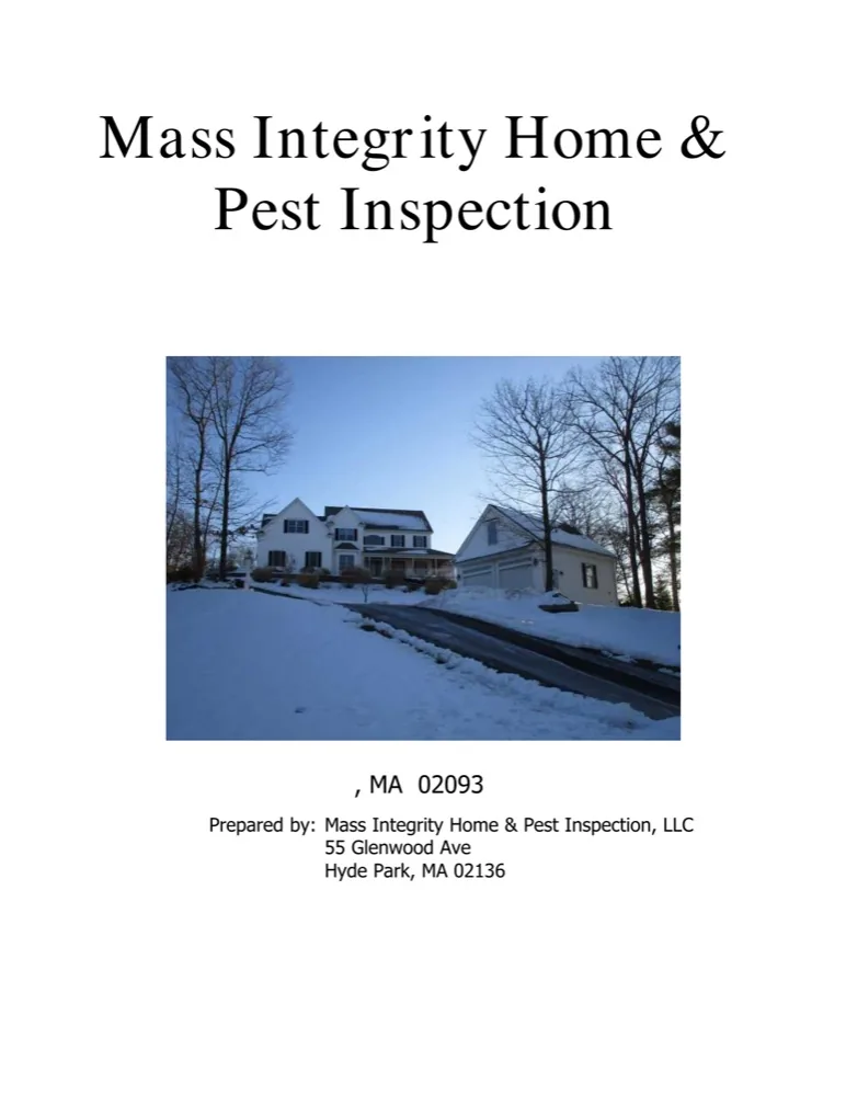 A page from a Mass Integrity inspection report